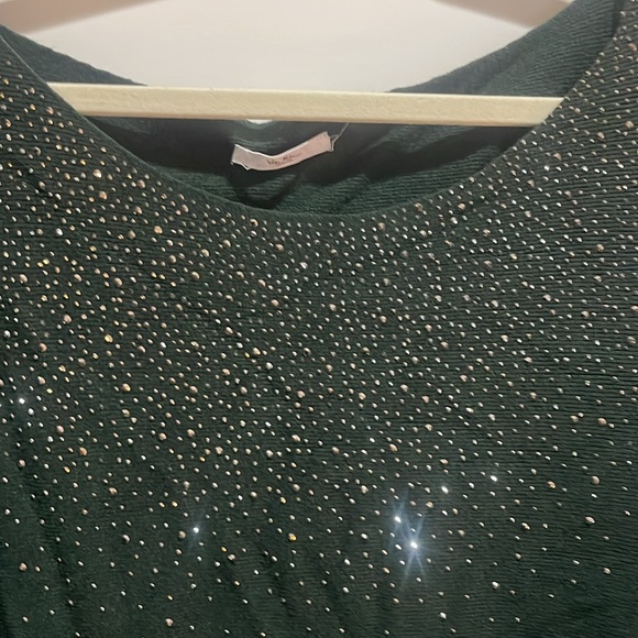 Green sweater with rhinestones - Picture 2 of 4